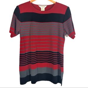 Exclusively Misook Short Sleeve Blouse Petite PM